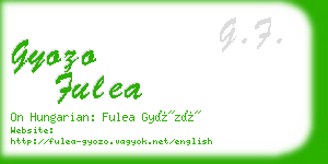 gyozo fulea business card